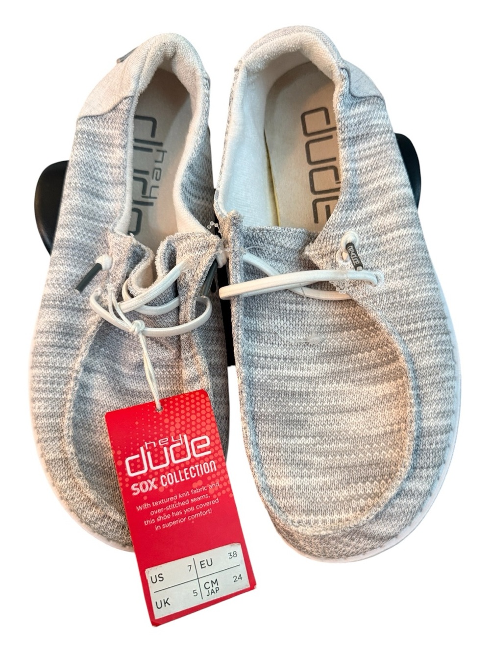 Hey Dude Grey Slip-On Shoes casual street wear eclectic grandpa athleisure cozy